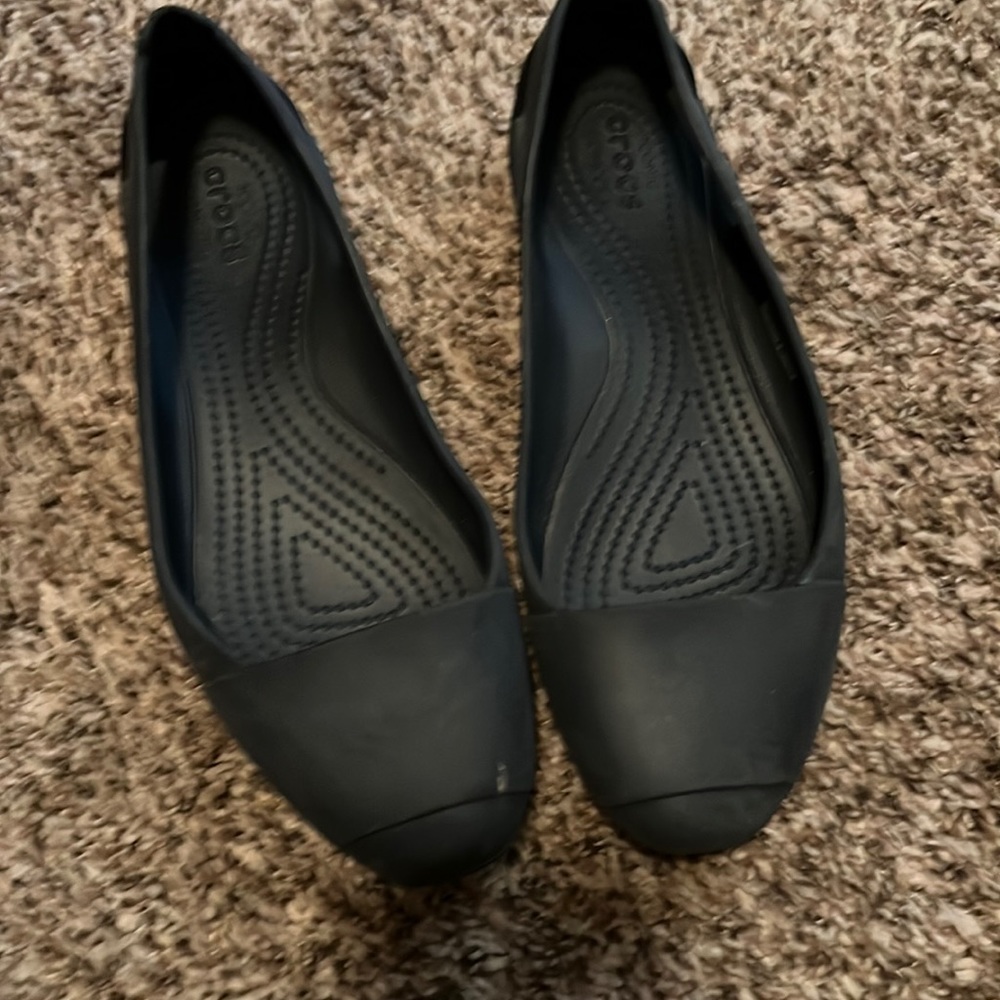 Dark Blue Crocs Loafer Flats